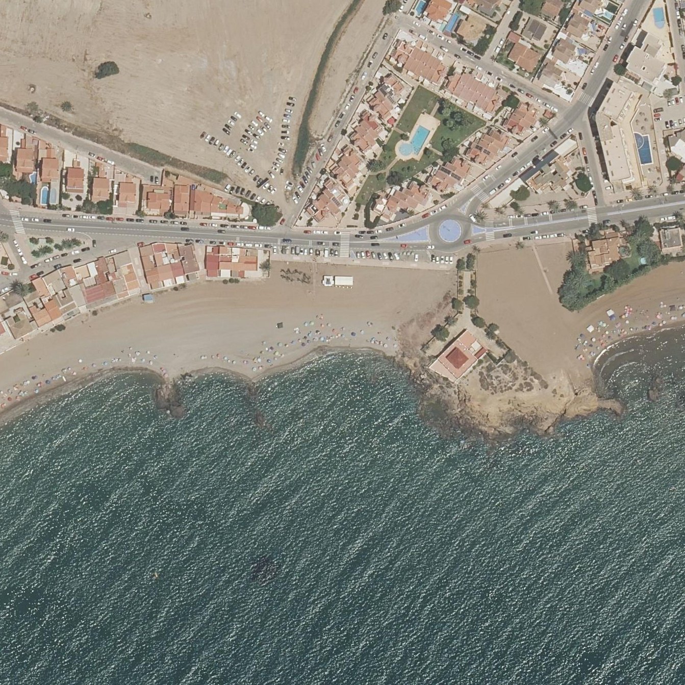 Aerial map of Playa de Bahía