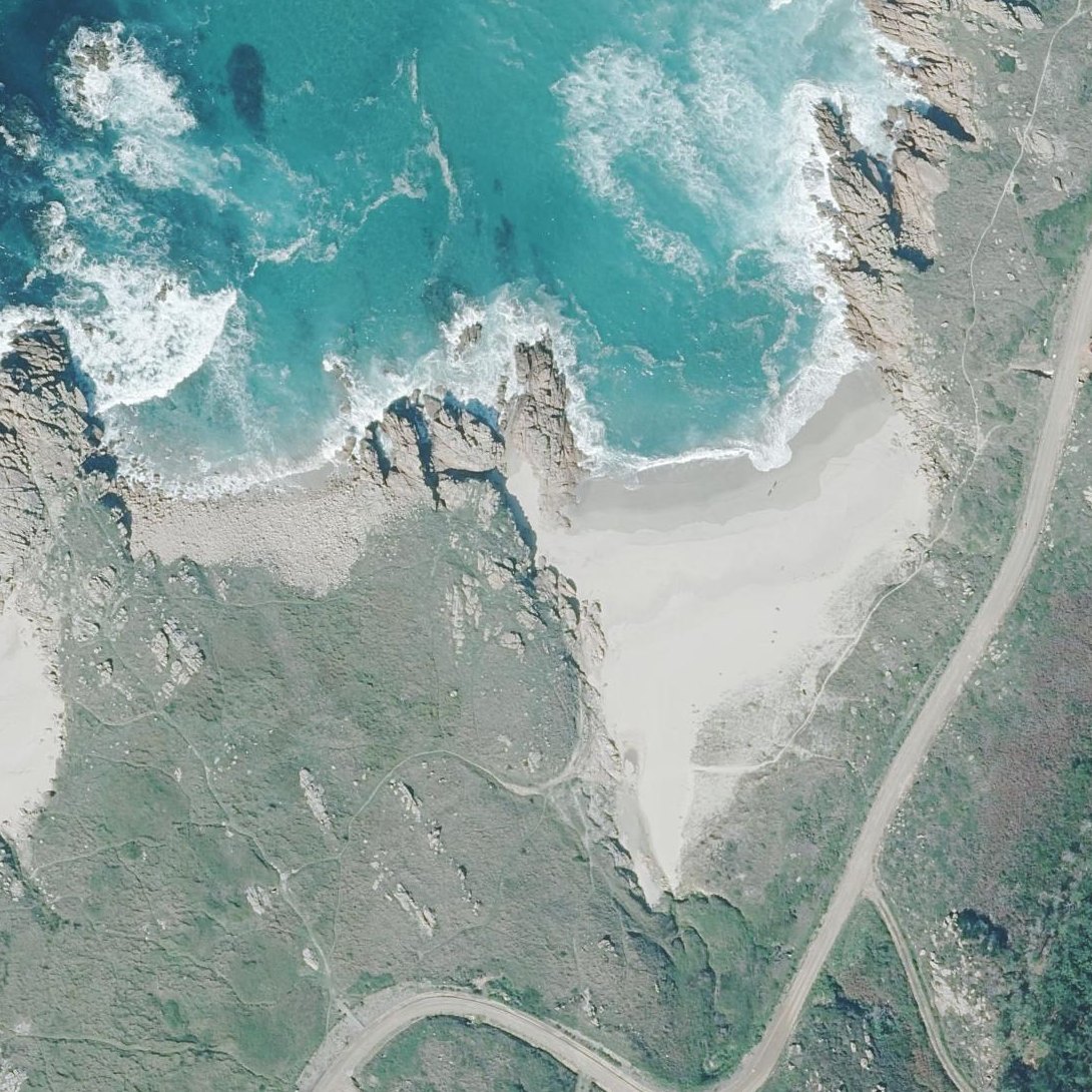 Aerial map of Playa de Balea