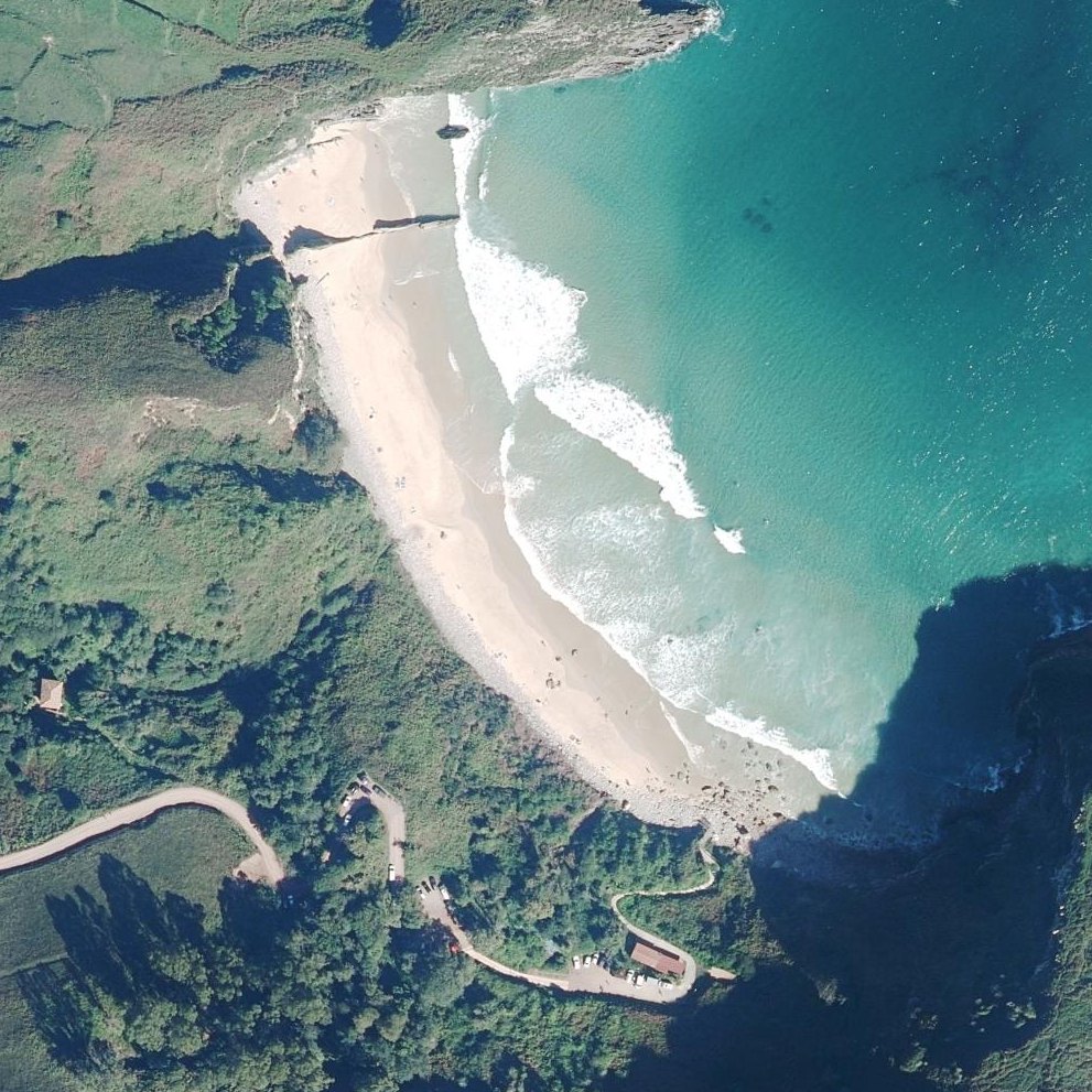 Aerial map of Playa de Ballota