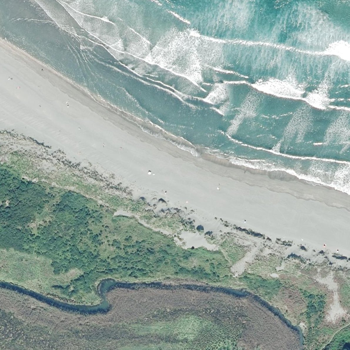 Aerial map of Playa de Barayo O de la Veiga