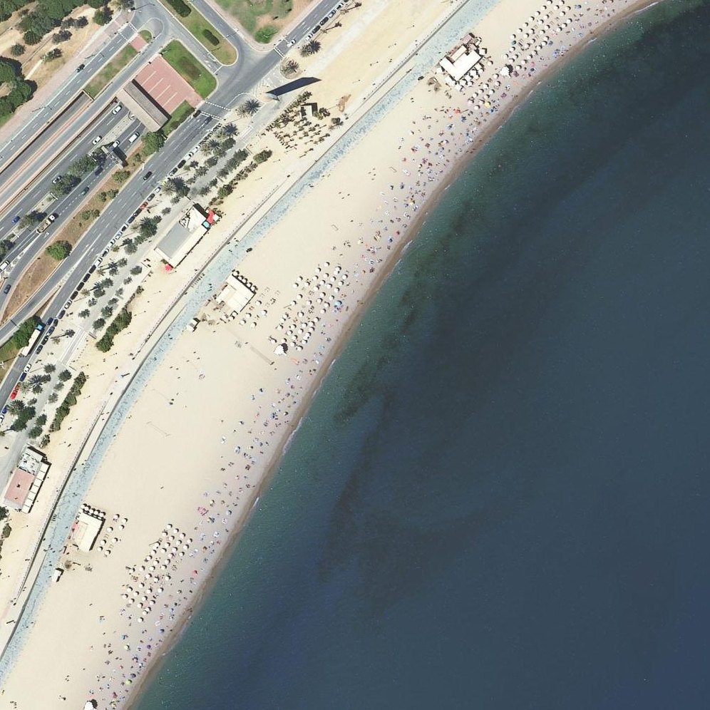 Aerial map of Playa de Bogatell