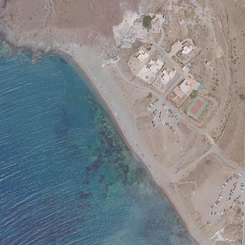 Aerial map of Playa de Cabo de Gata