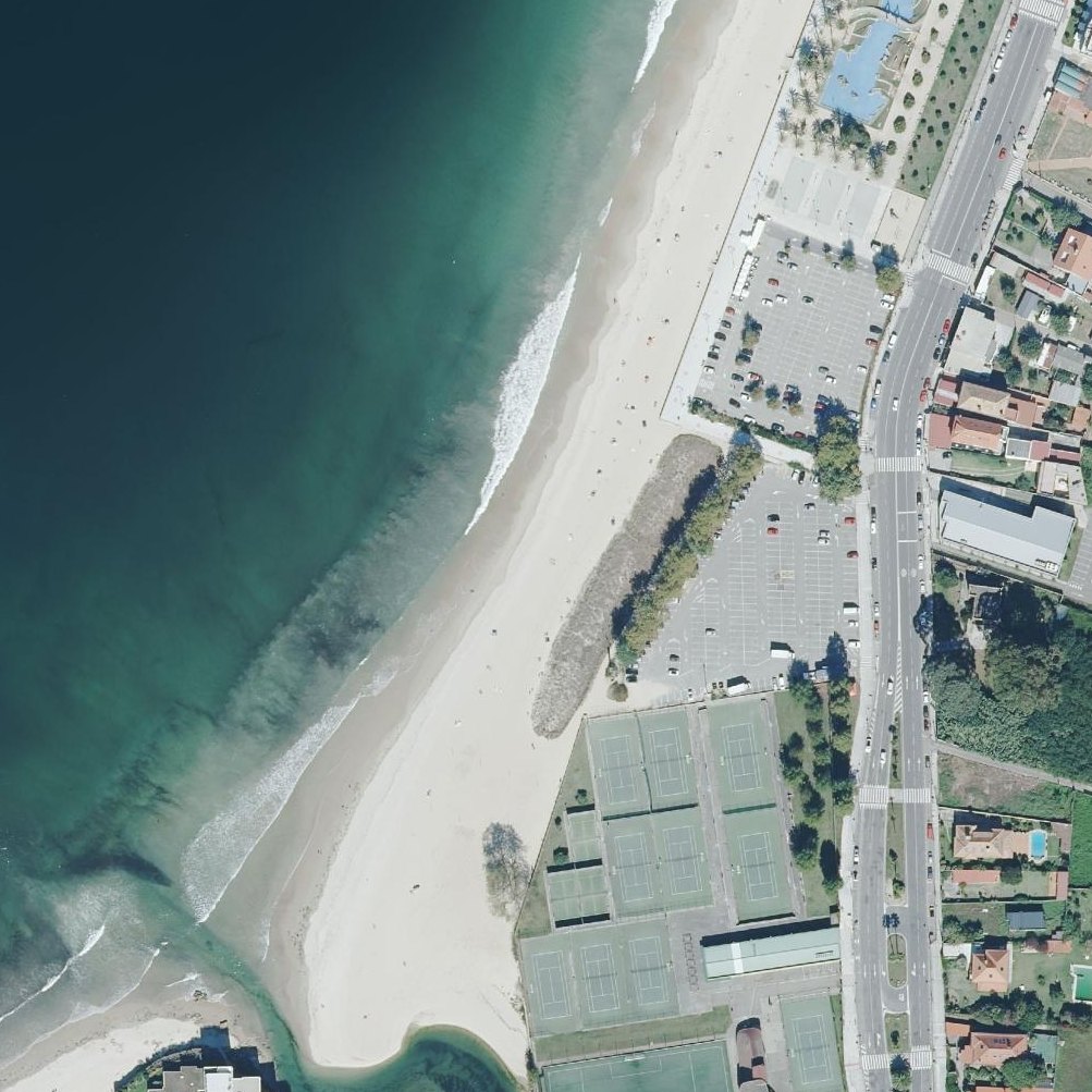Aerial map of Playa de Calzoa