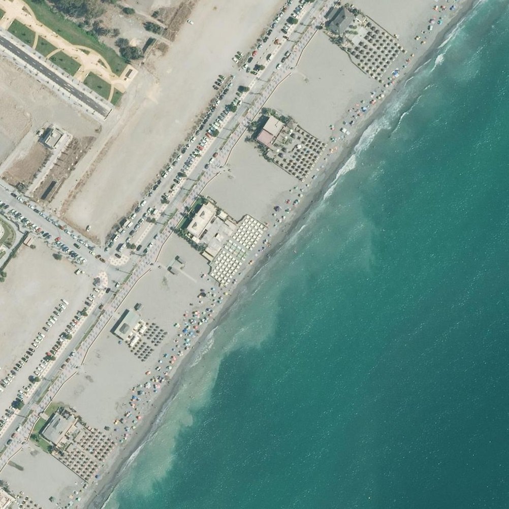 Aerial map of Playa de Canuela
