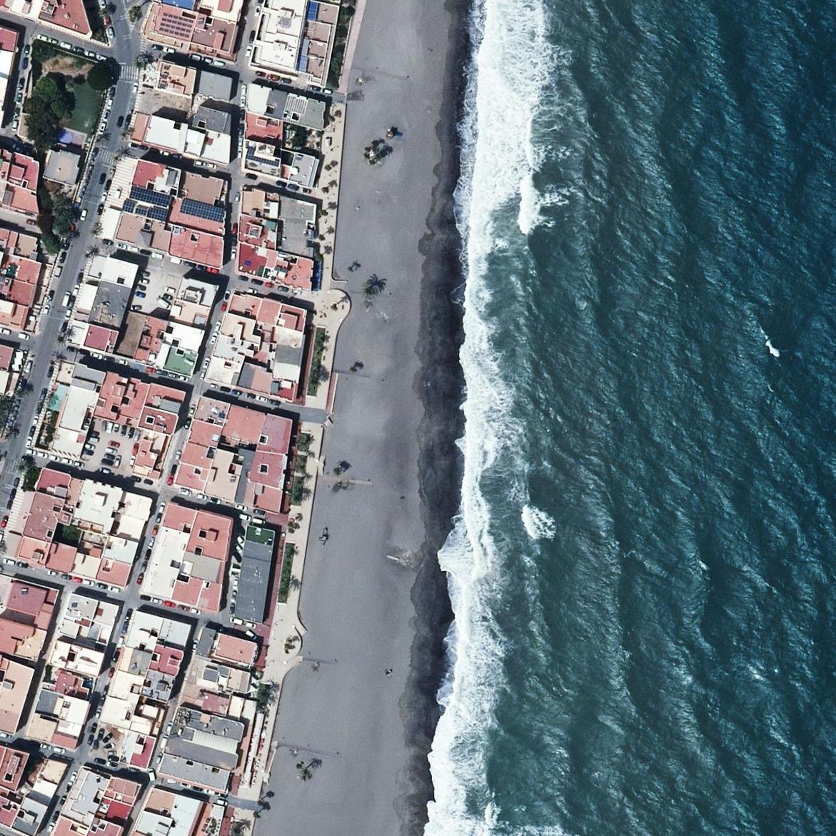 Aerial map of Playa de Carboneras