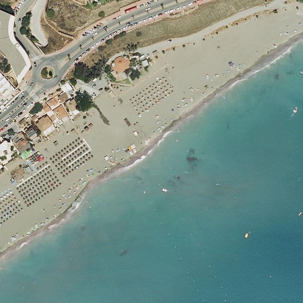 Aerial map of Playa de Carvajal