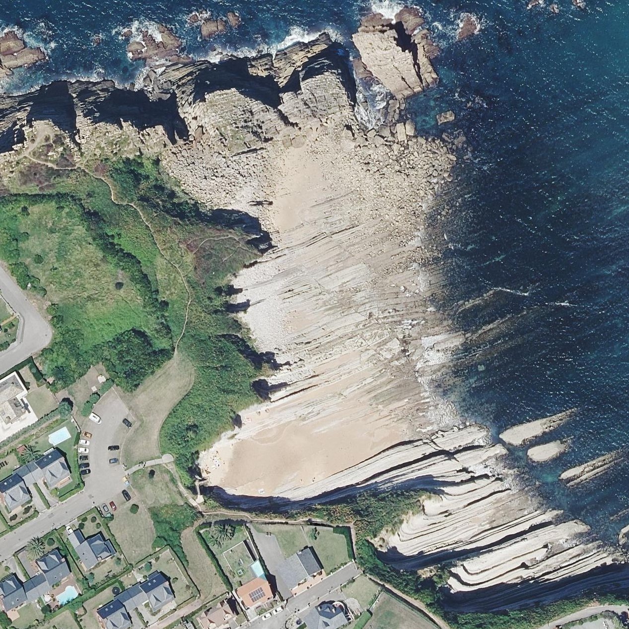 Aerial map of Playa de Cerrías