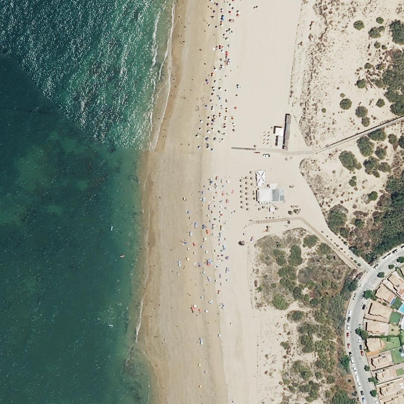 Aerial map of Playa de Chipiona