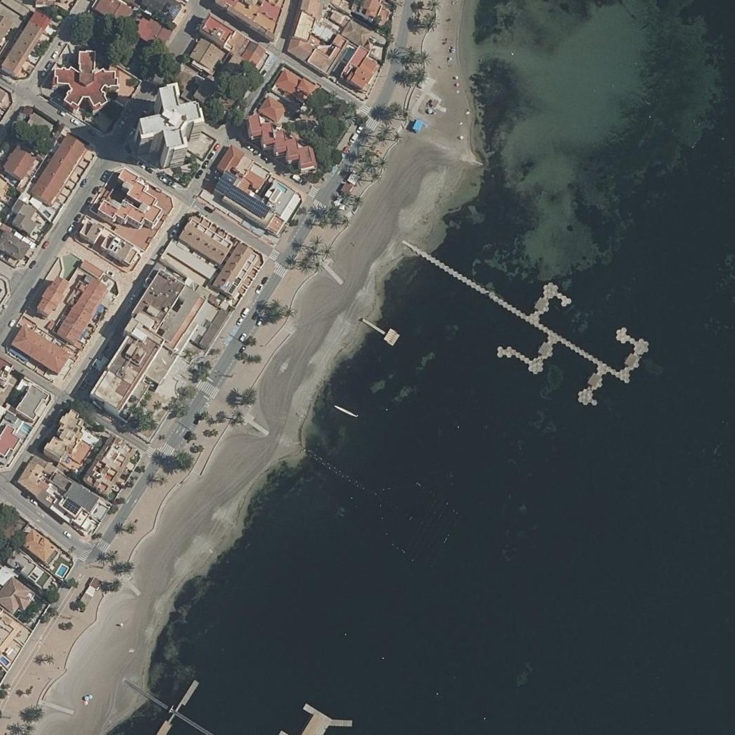 Aerial map of Playa de Colón
