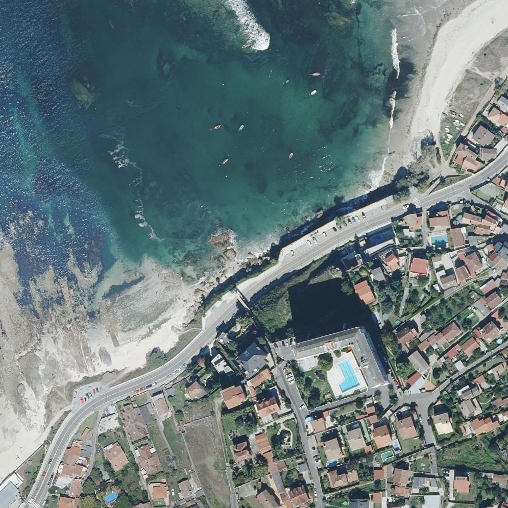 Aerial map of Playa de Corujo