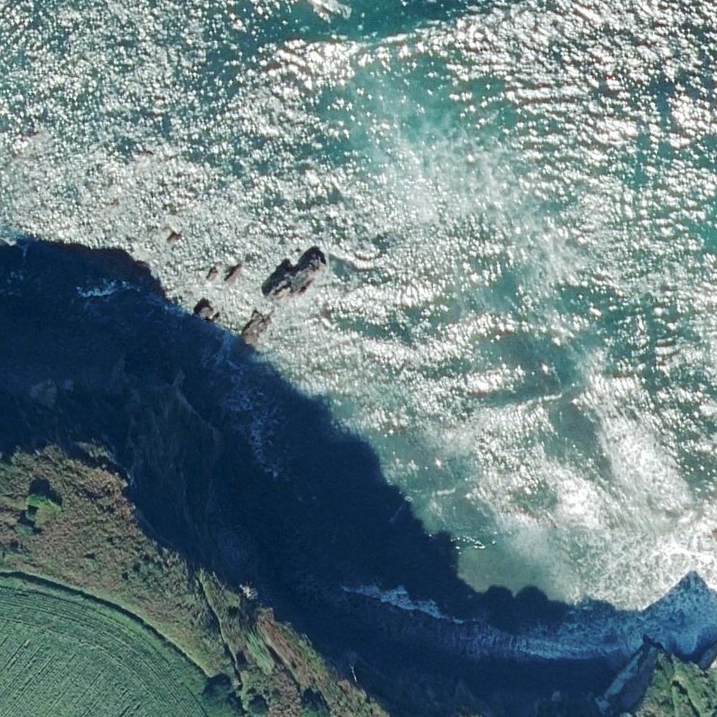 Aerial map of Playa de Cueva O de la Arena
