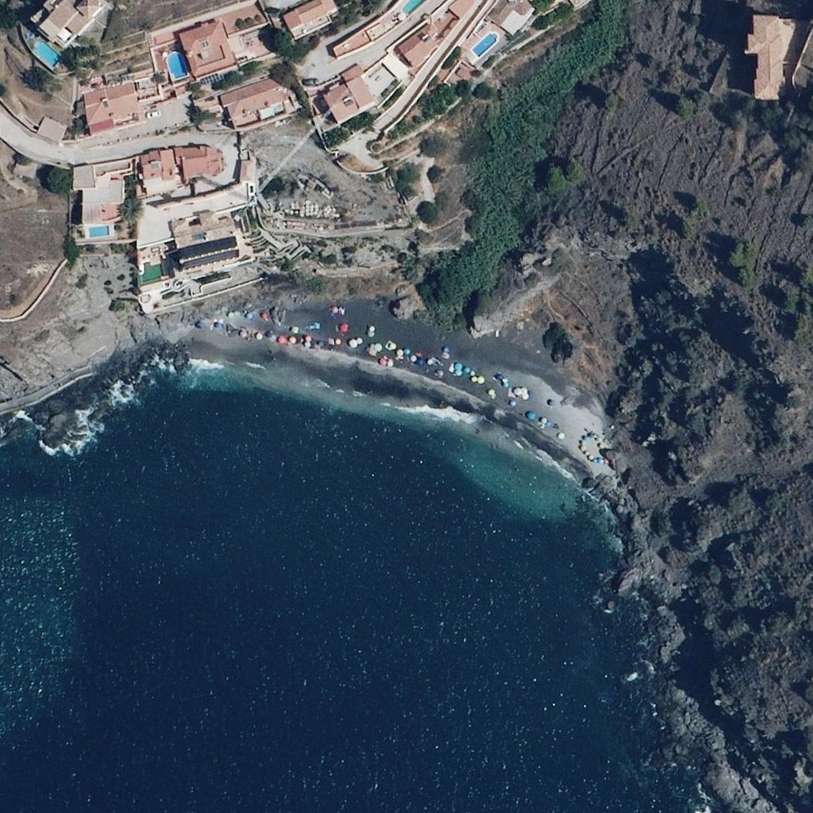 Aerial map of Playa de Curumbico
