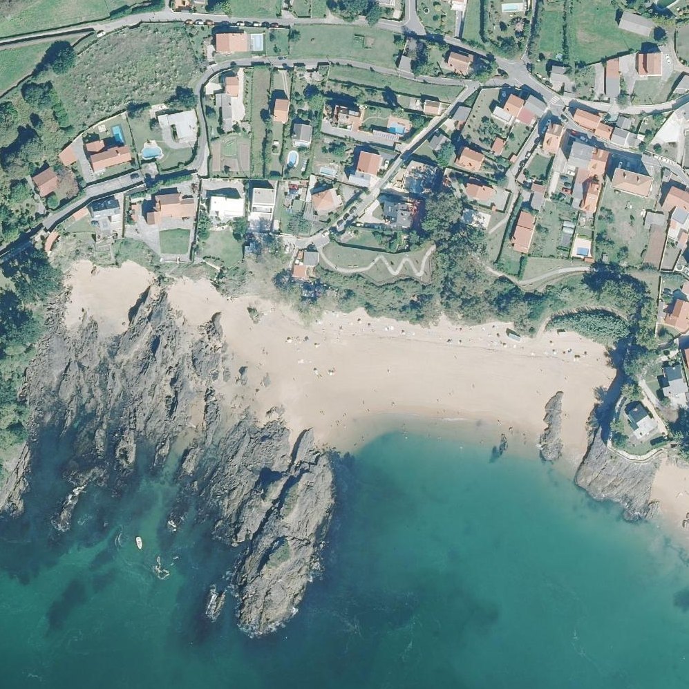 Aerial map of Playa de Espiñeiro