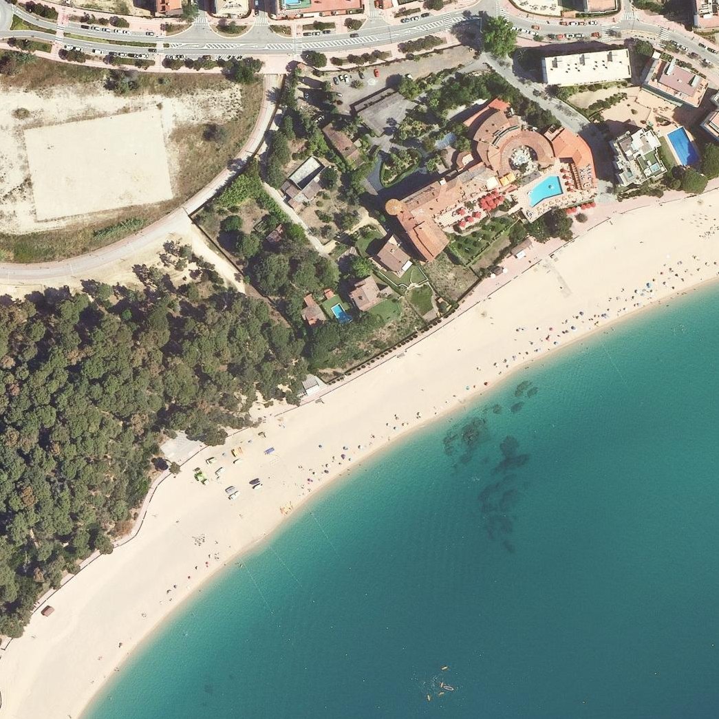 Aerial map of Playa de Fenals