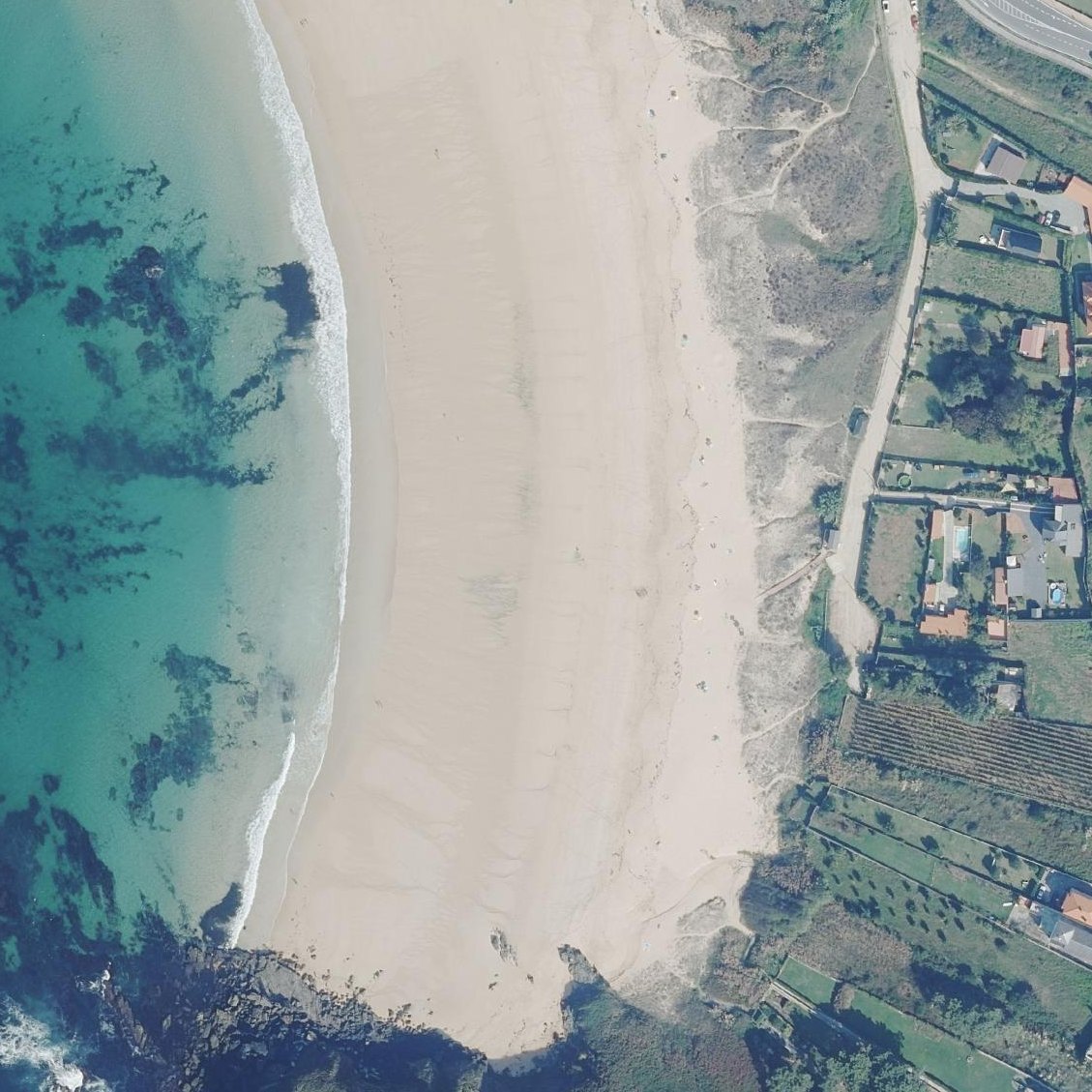 Aerial map of Playa de Foxos