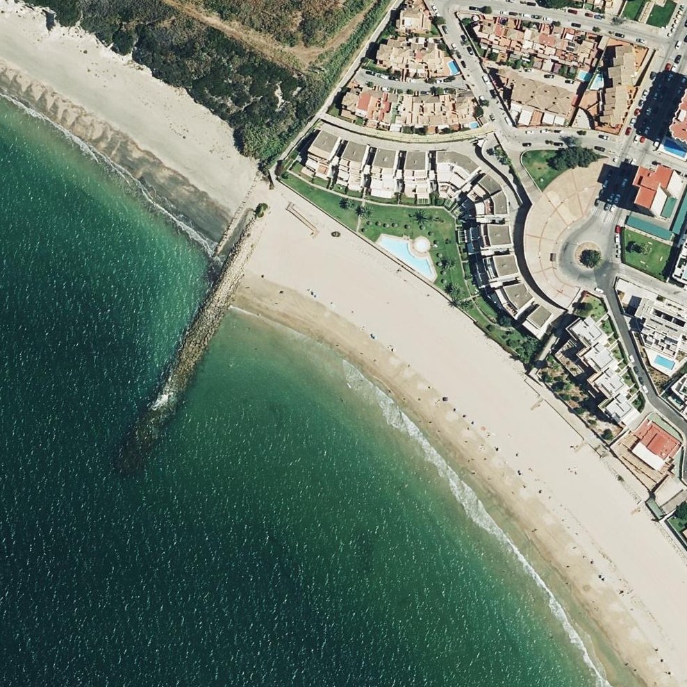 Aerial map of Playa de Fuentebravía