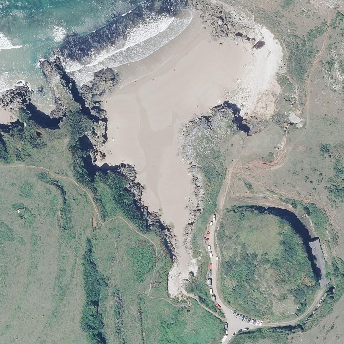 Aerial map of Playa de Fuentes