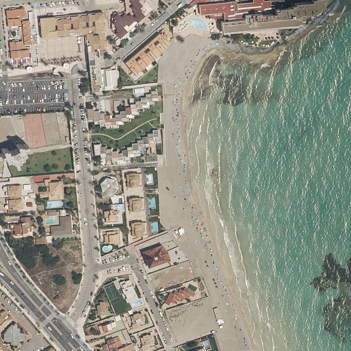 Aerial map of Playa de Galua