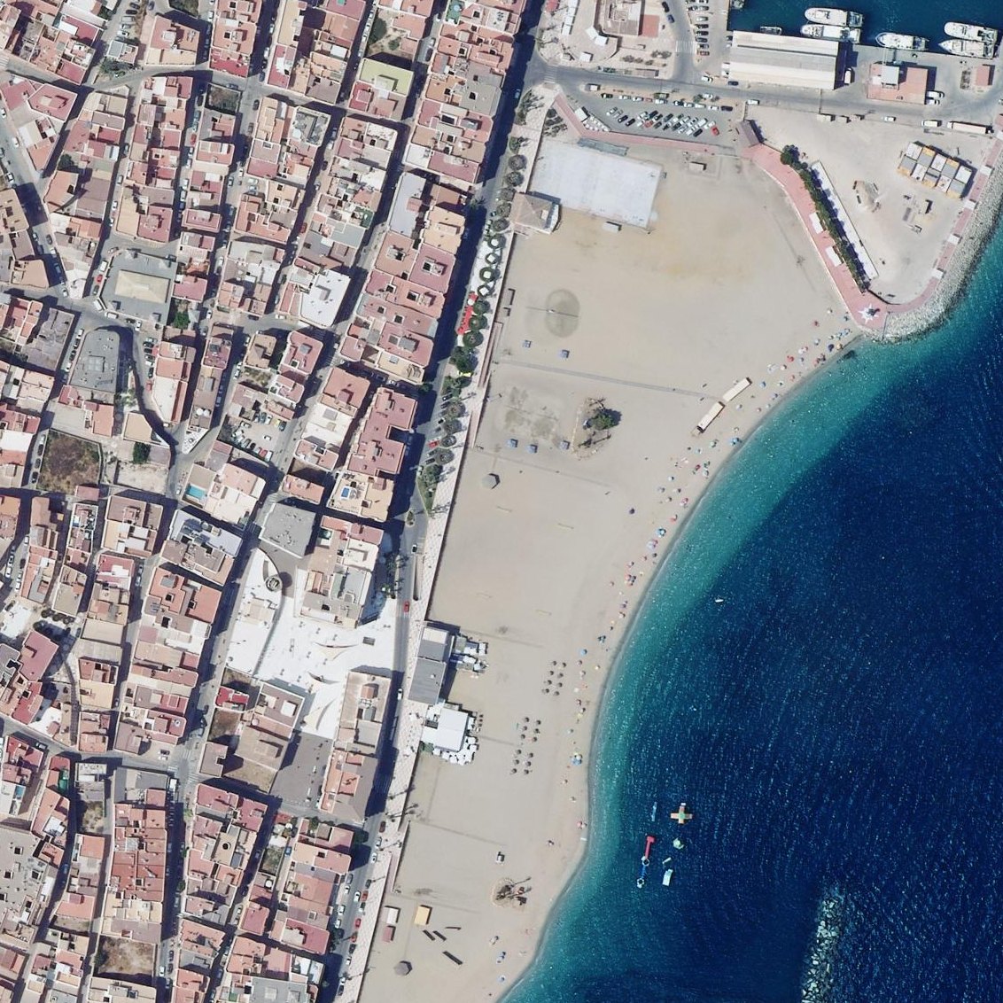 Aerial map of Playa de Garrucha