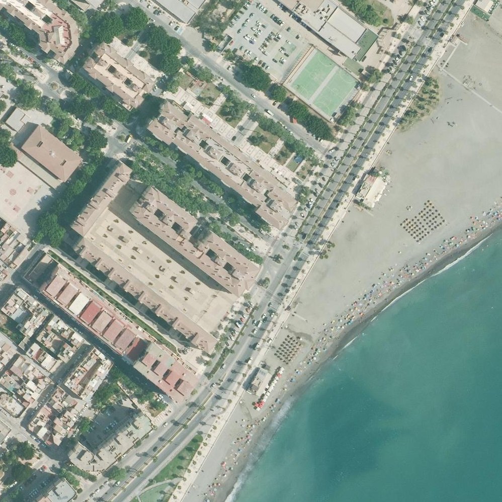 Aerial map of Playa de Huelin