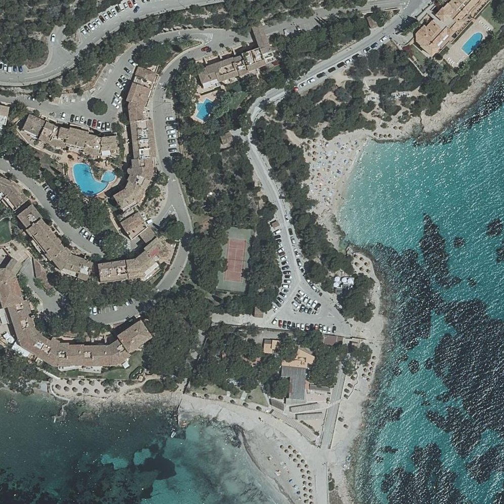 Aerial map of Playa de Illetes