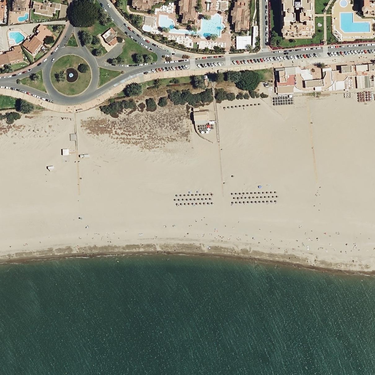 Aerial map of Playa de Isla Canela