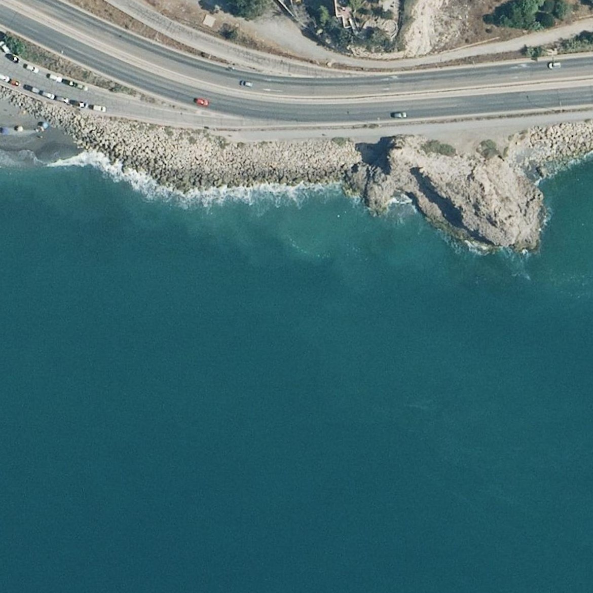 Aerial map of Playa de la Araña