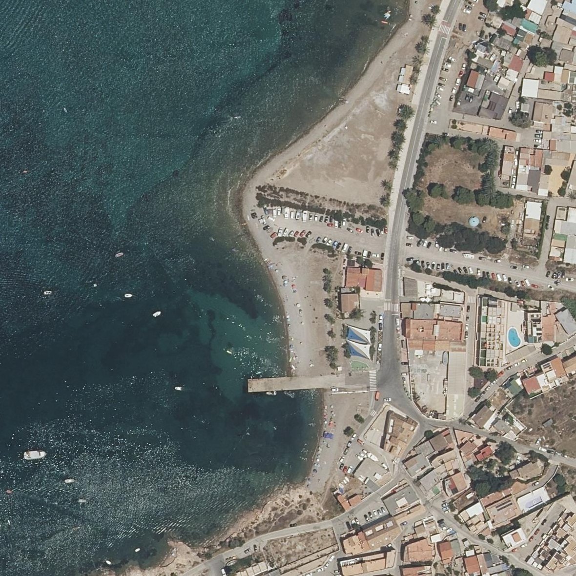 Aerial map of Playa de la Azohía
