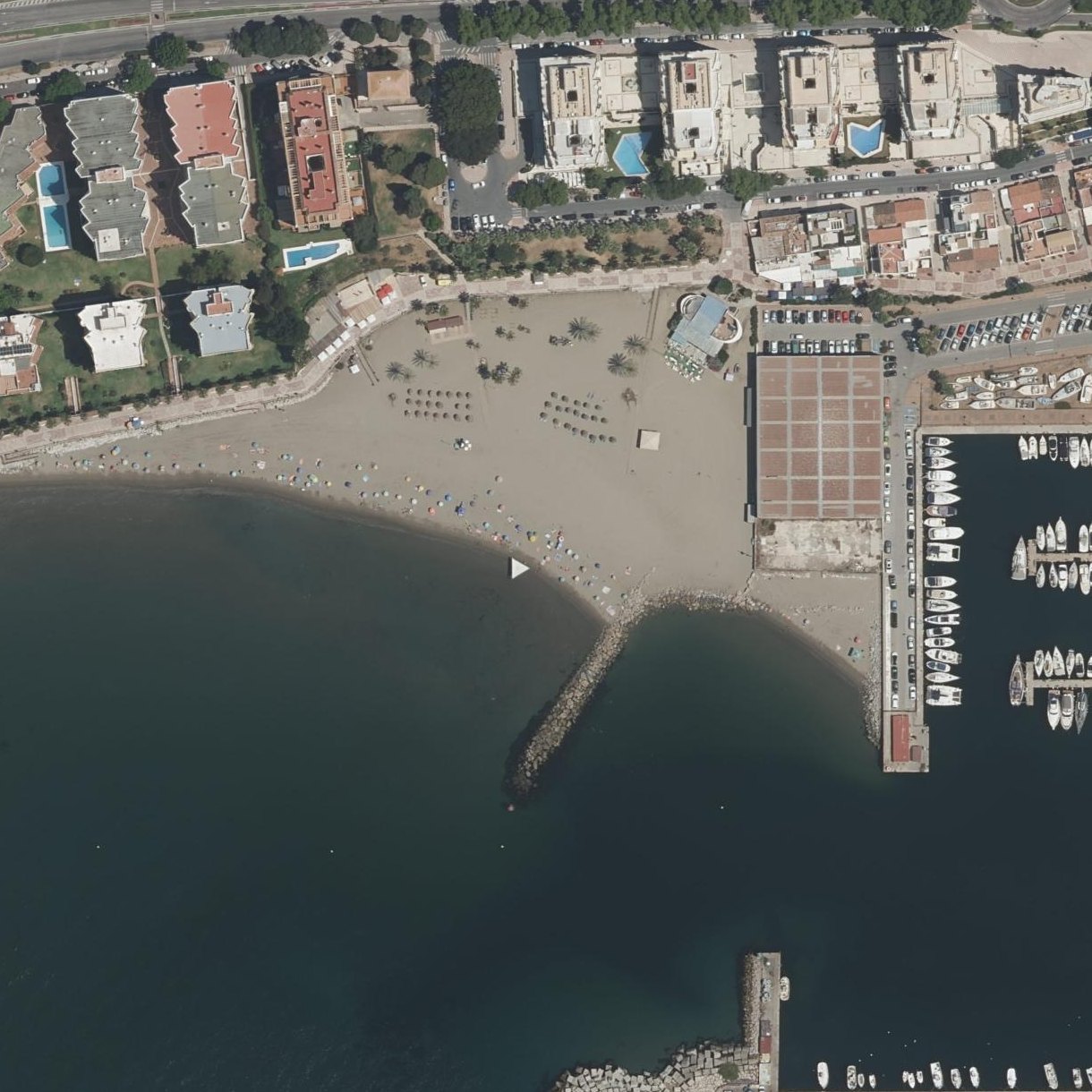 Aerial map of Playa de la Bajadilla