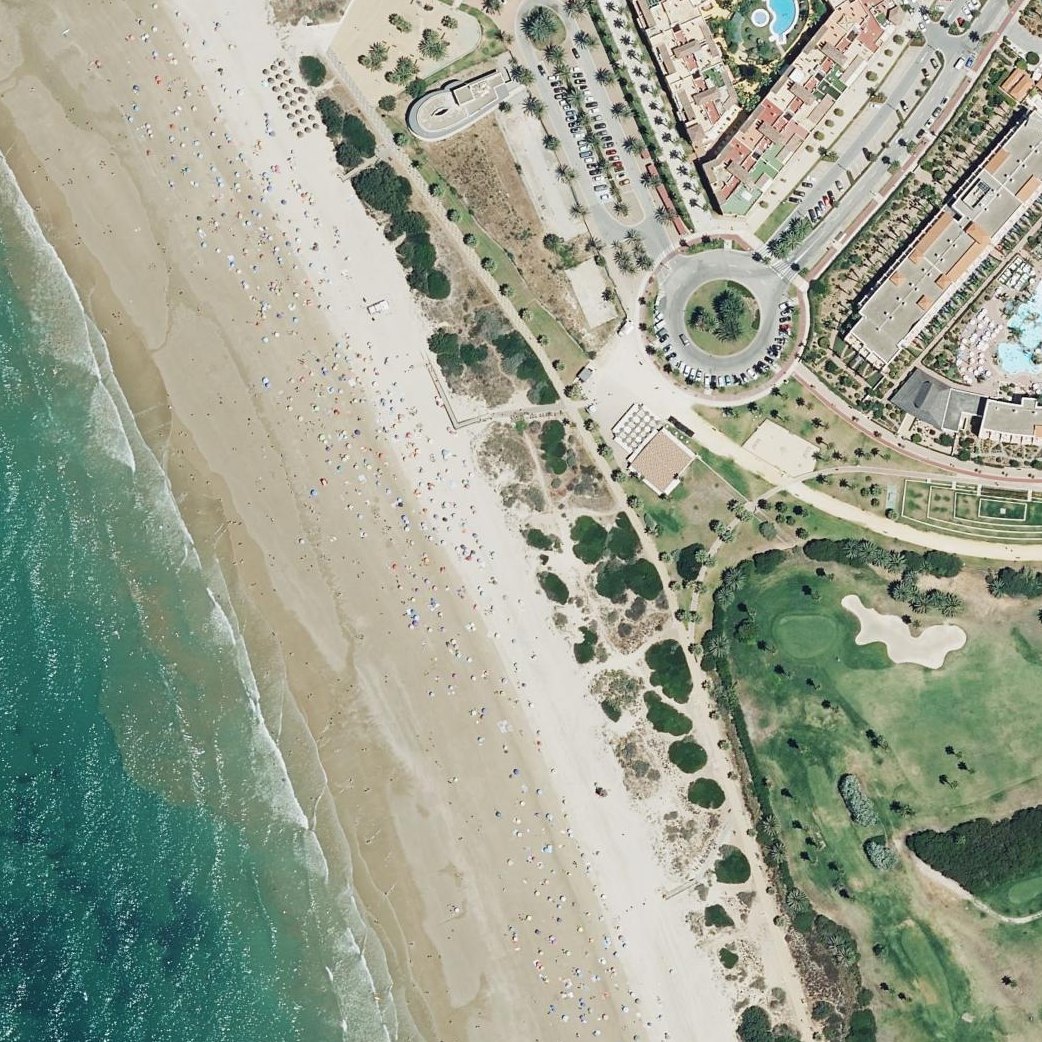 Aerial map of Playa de la Ballena