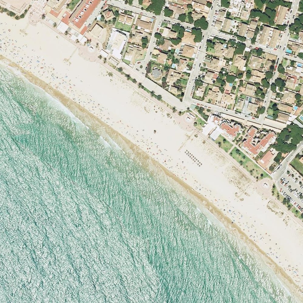 Aerial map of Playa de la Barrosa