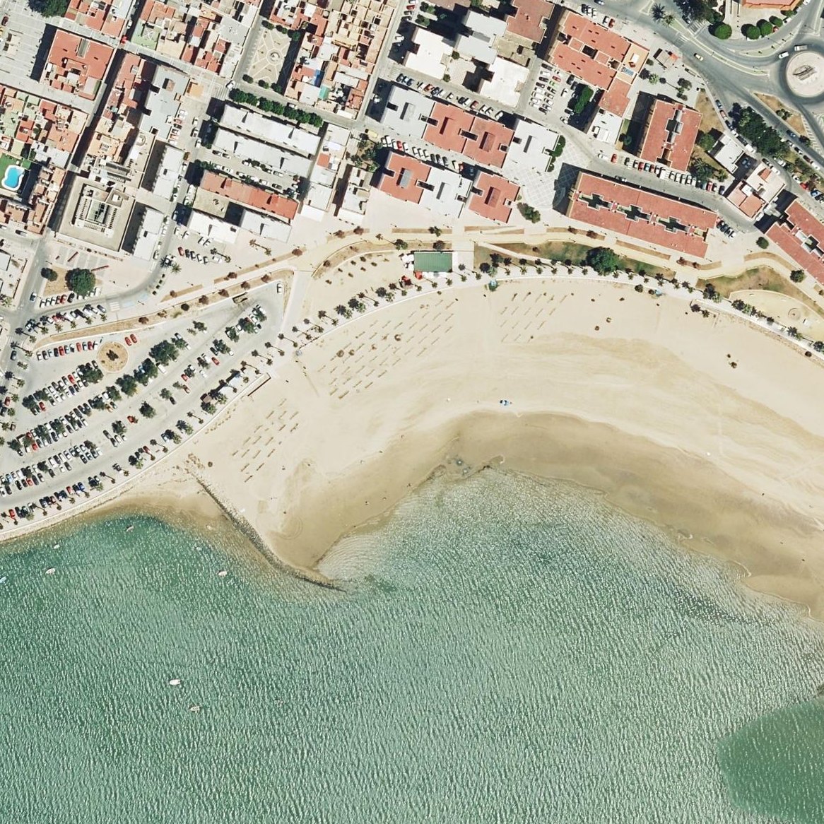 Aerial map of Playa de la Cachucha