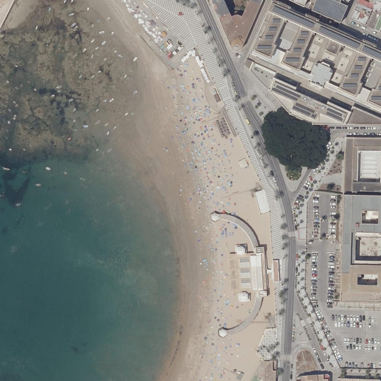 Aerial map of Playa de La Caleta