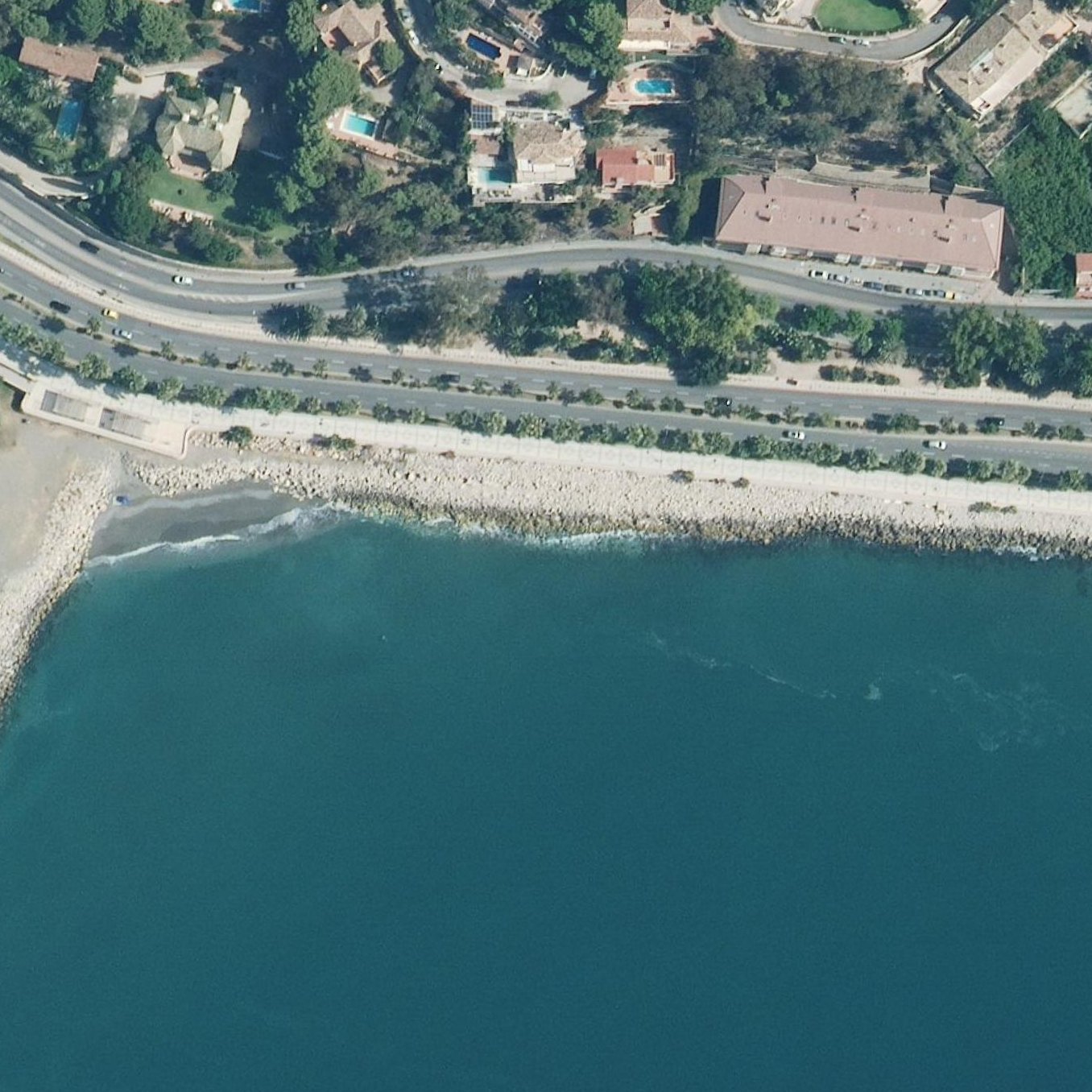 Aerial map of Playa de la Caleta
