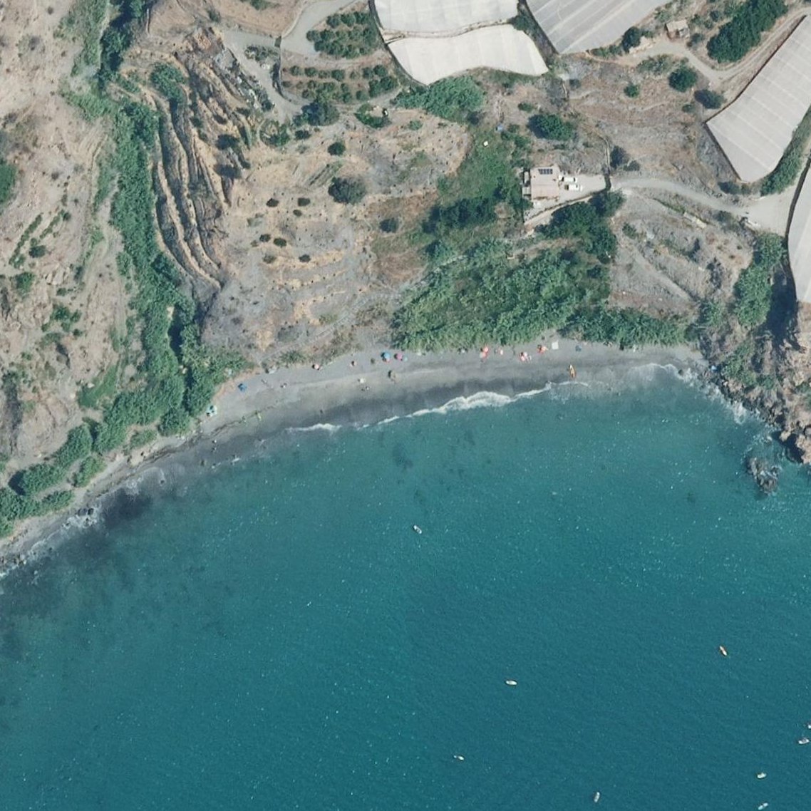 Aerial map of Playa de la Caleta