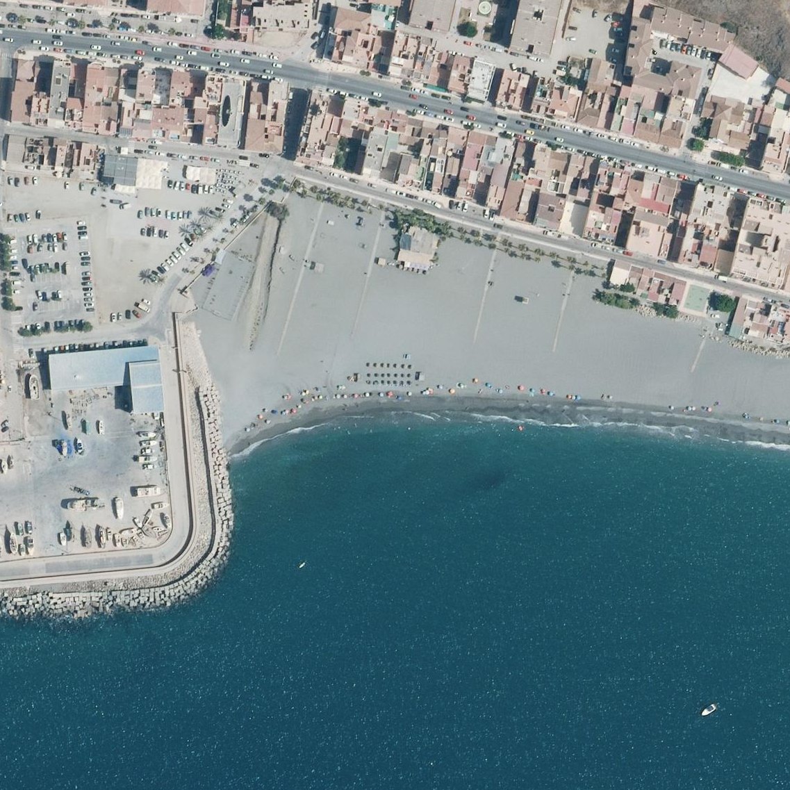 Aerial map of Playa de la Caleta de Vélez