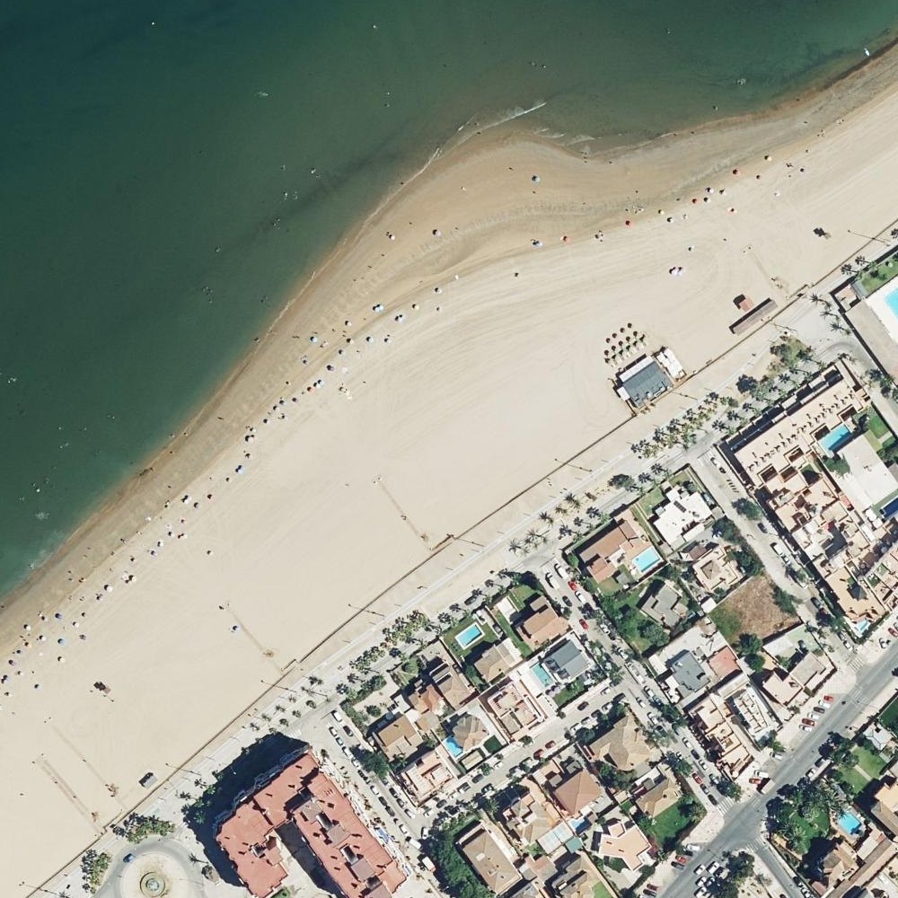 Aerial map of Playa de la Calzada