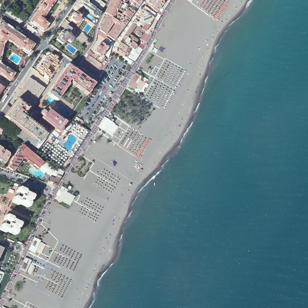 Aerial map of Playa de la Carihuela