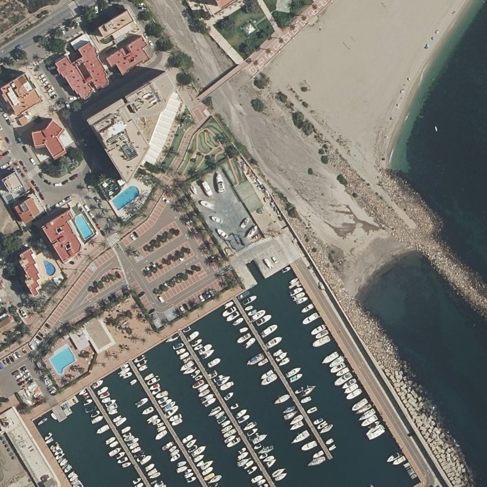 Aerial map of Playa de la Casica Verde
