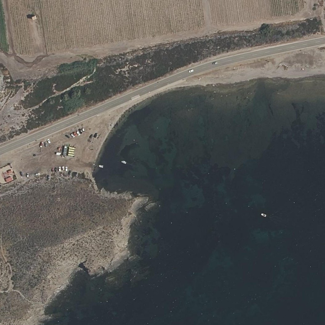 Aerial map of Playa de la Cola