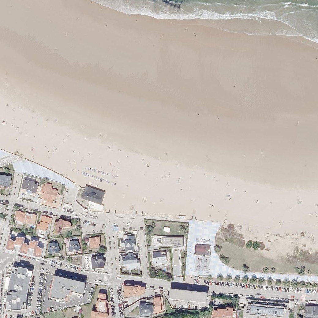Aerial map of Playa de La Concha