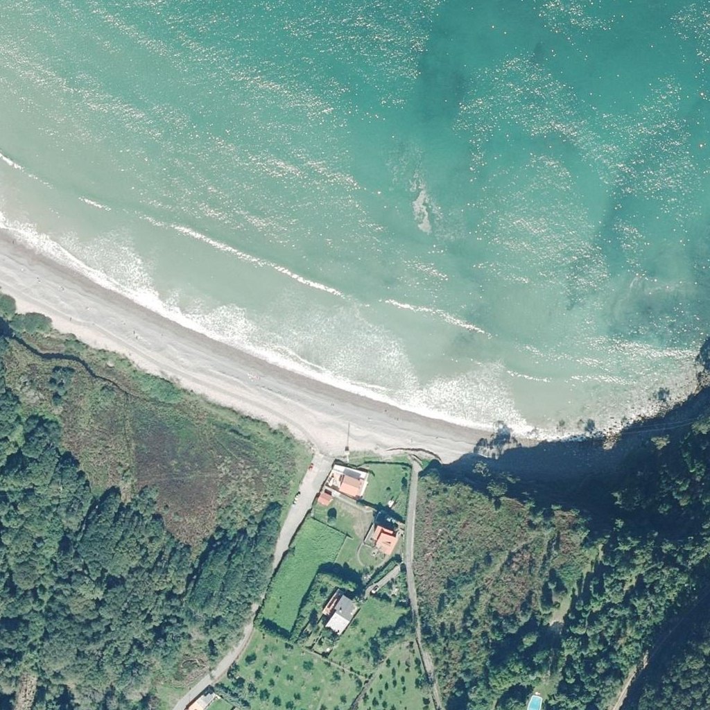 Aerial map of Playa de la Concha de Artedo