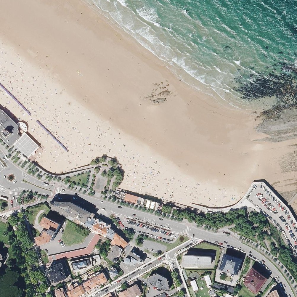 Aerial map of Playa de La Concha