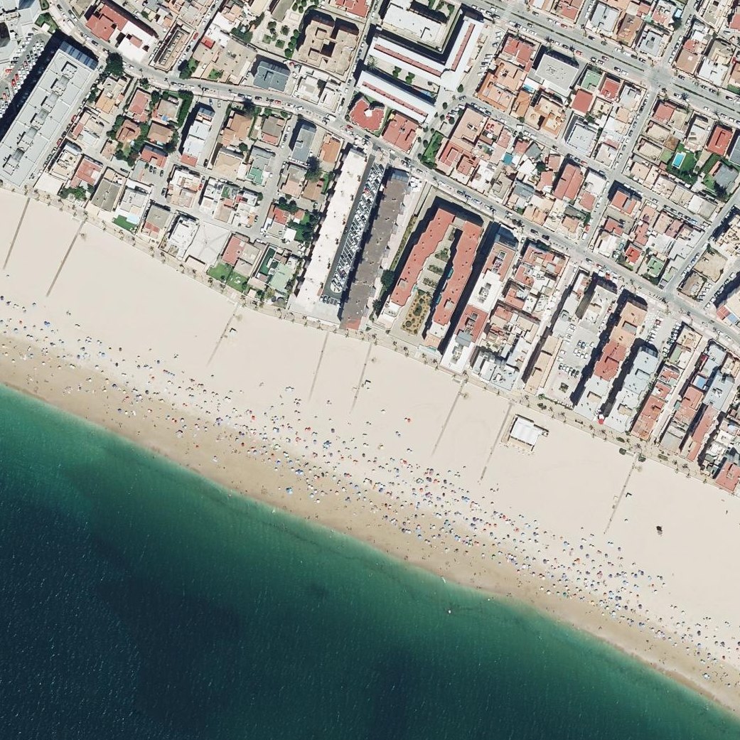 Aerial map of Playa de la Costilla