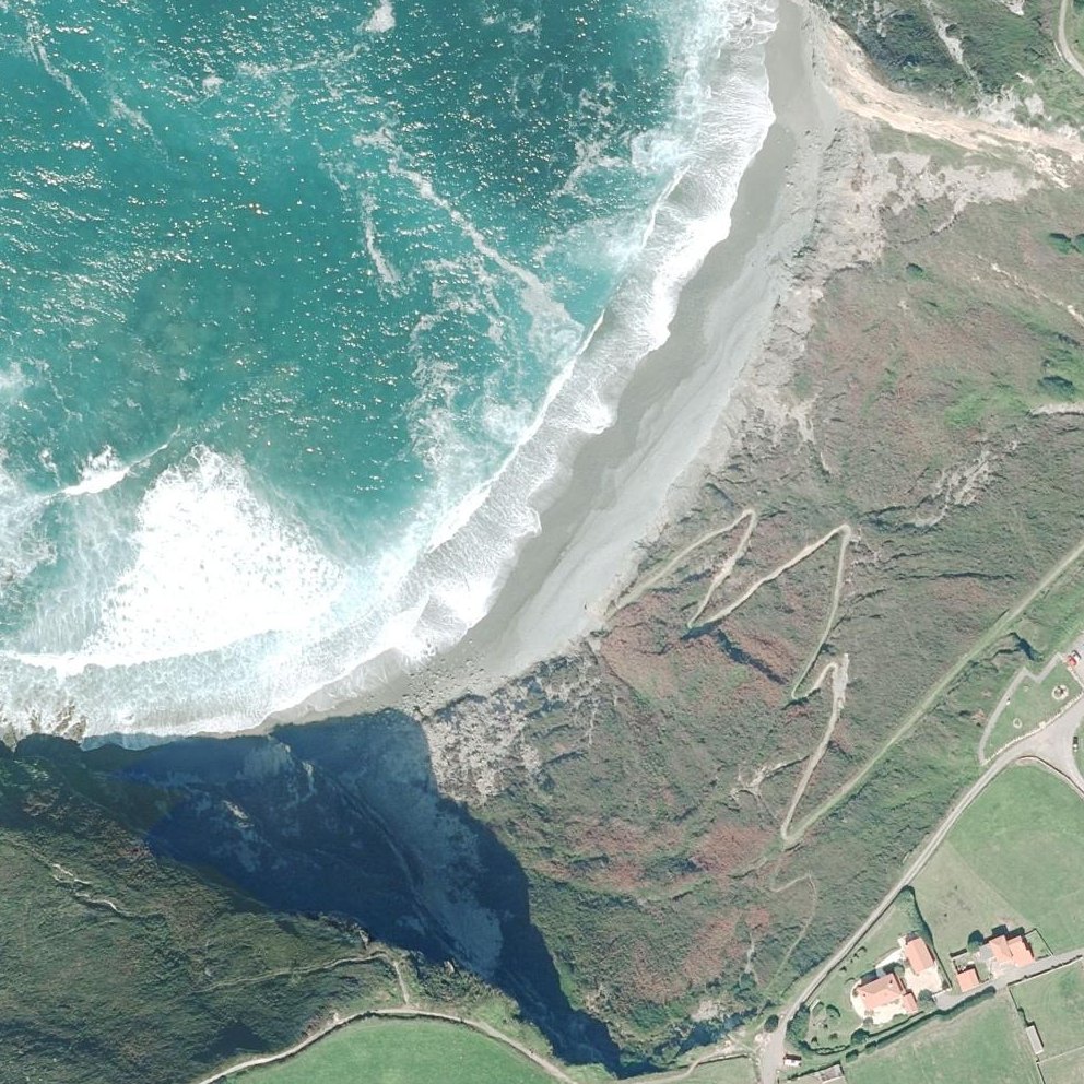 Aerial map of Playa de la Cueva