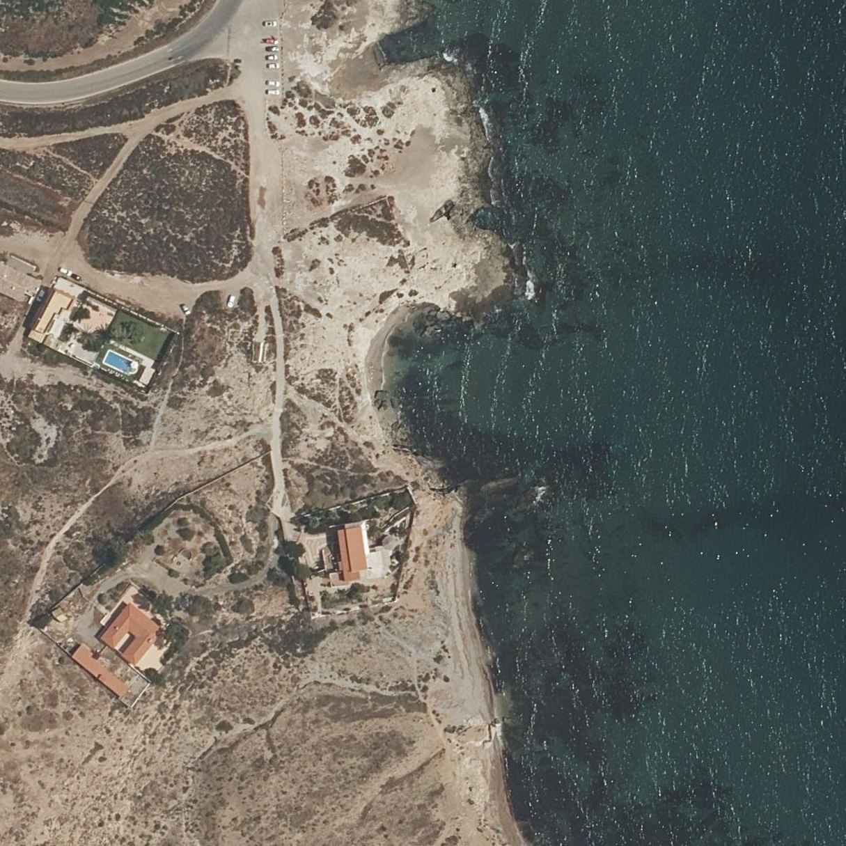 Aerial map of Playa de la Ensenada de la Fuente