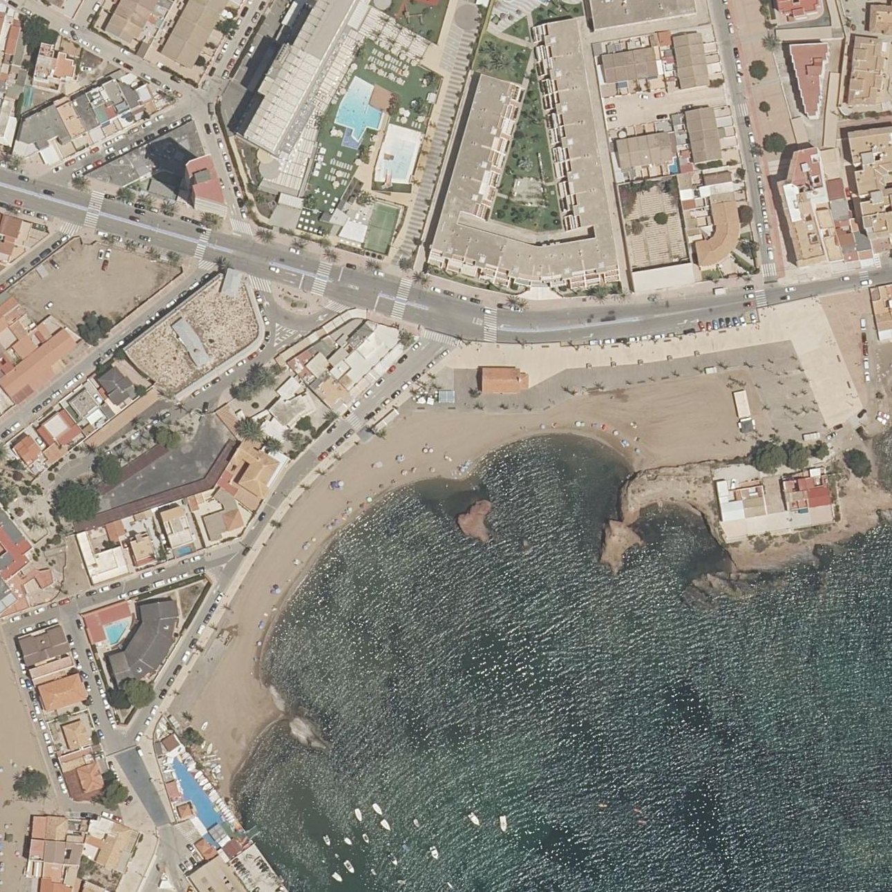 Aerial map of Playa de la Ermita