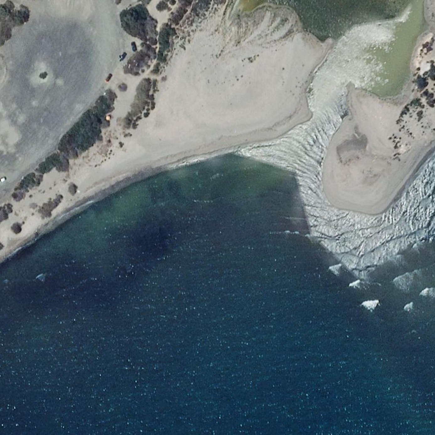 Aerial map of Playa de la Fábrica del Duro