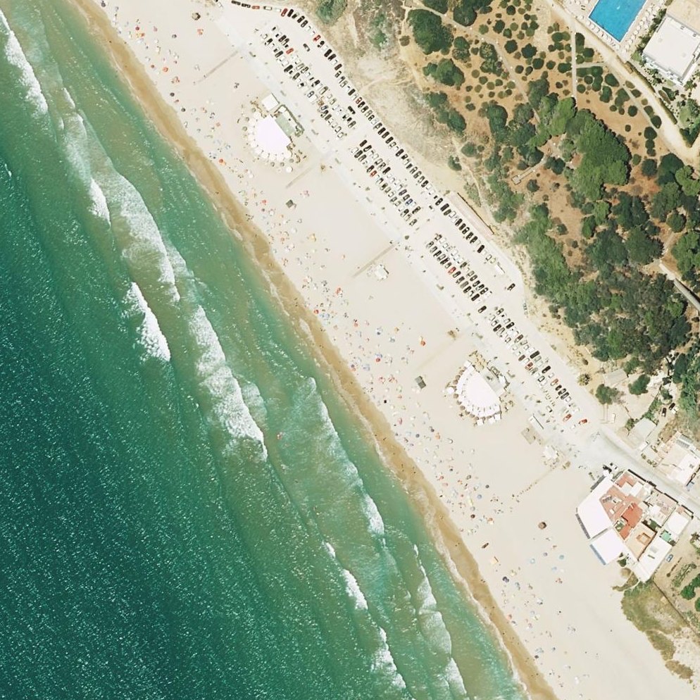 Aerial map of Playa de La Fontanilla En Conil