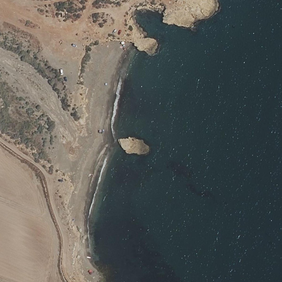 Aerial map of Playa de la Galera